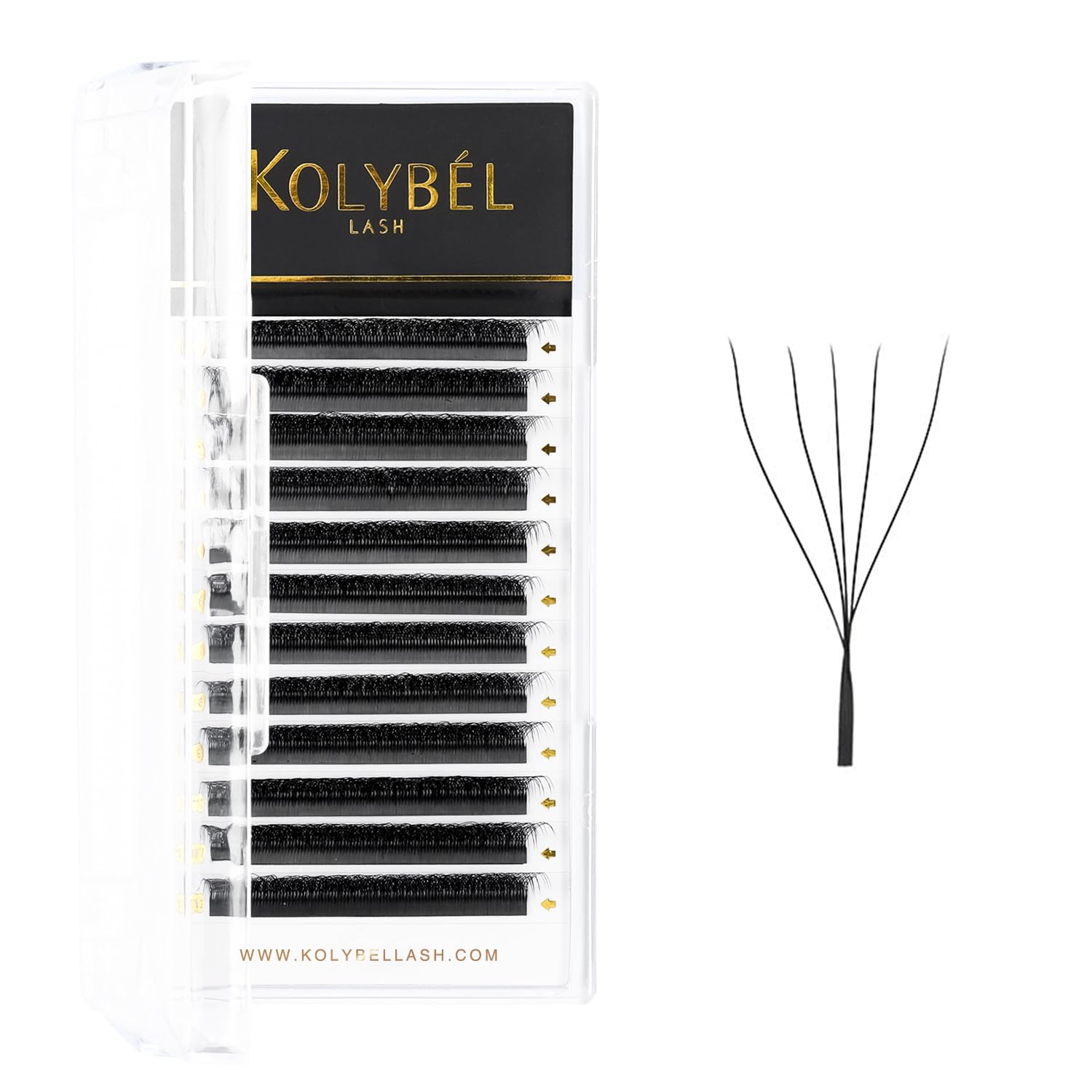 KolybelW Eyelash Extension Automatic Flowering Lash Extension 5D Volume Premade Fan Lashes 0.07 C/D Curl Faux Mink Matte Black W Shaped Tips Soft Lightweight Lashes Supplies(5D-0.07-D-8-15mm)