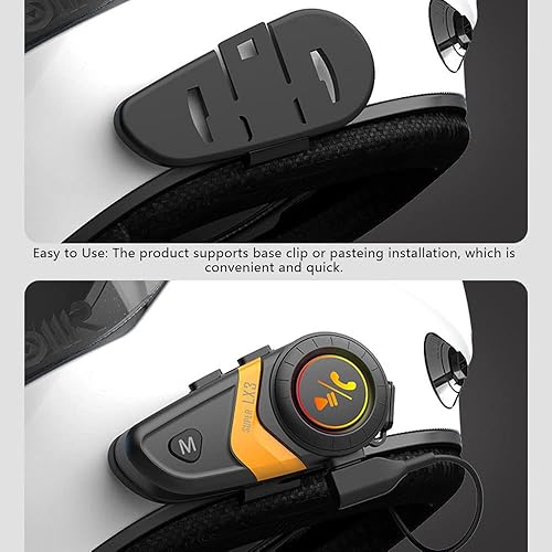 Miniatura 7 de Mulcort Casco de motocicleta BT5.0 Auriculares inalámbricos Kit de intercomunicación de conducción con reducción de ruido Auriculares impermeables