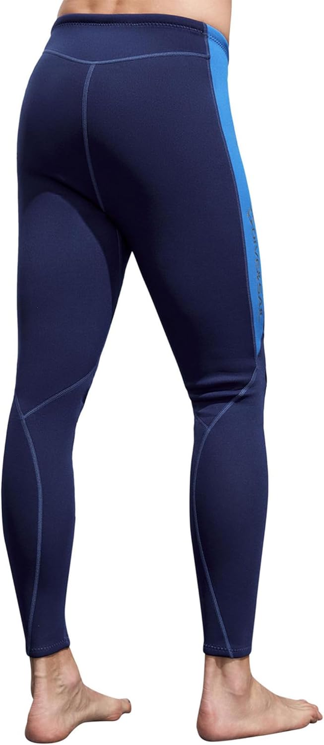 Choomomo Men 3mm Neoprene Color Block Wetsuit Pants Thermal Wetsuit Pants for Mens