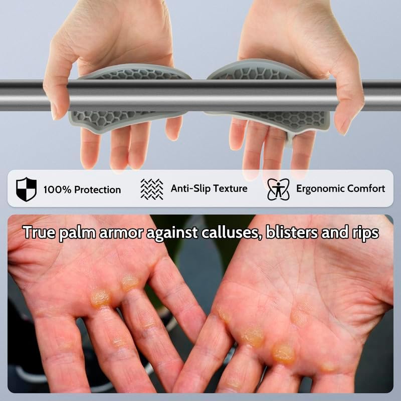 Miniatura 10 de Weight Lifting Gloves for Men Women Rubber Gym Weightlifting Anti-Slip Workout Grips for Gym Training and Exercise, Weight Lifting, Dumbbell,