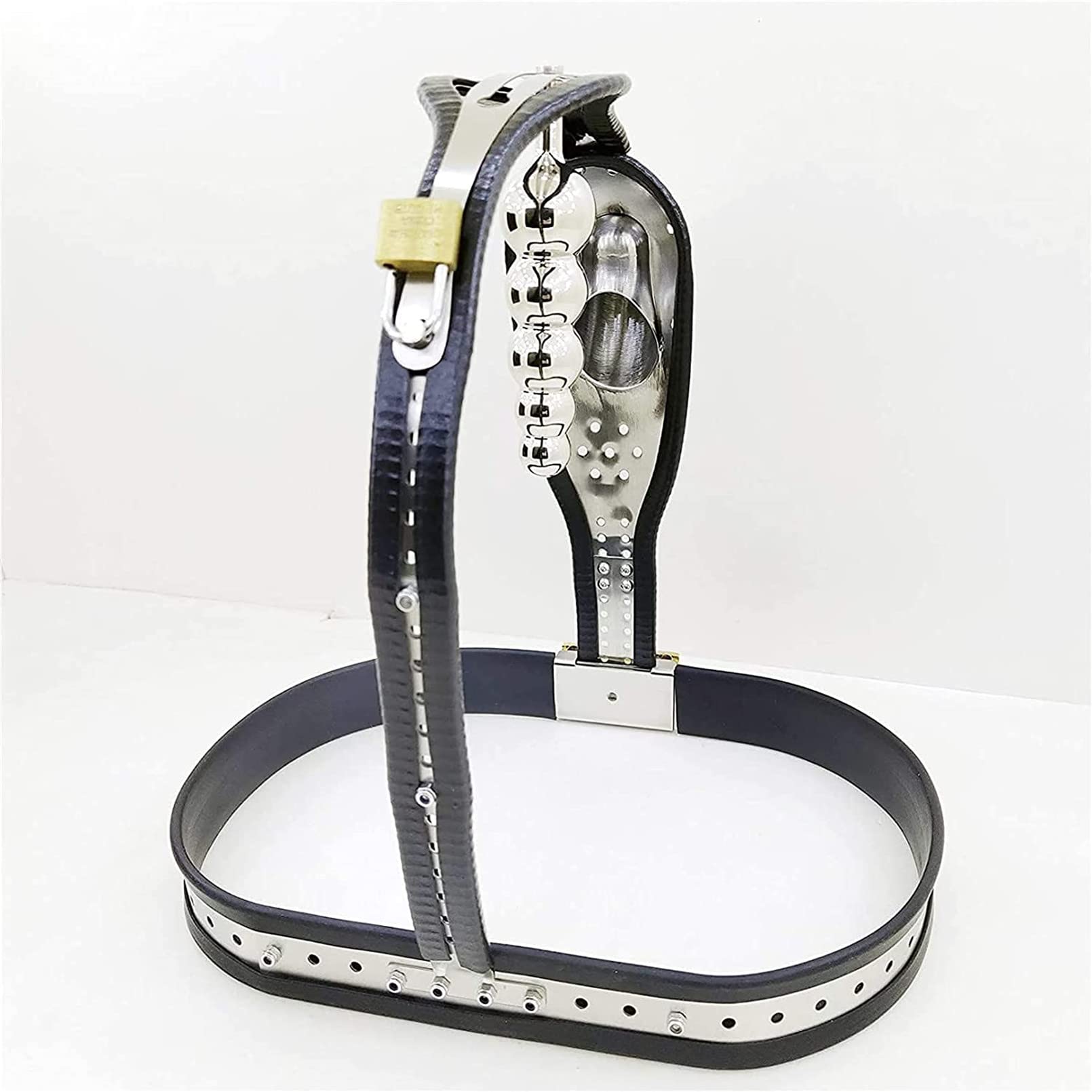 Ceinture de chasteté verrouillable BDSM pour hommes, cage à pénis en acier inoxydable avec plug anal, sous-vêtements respirants