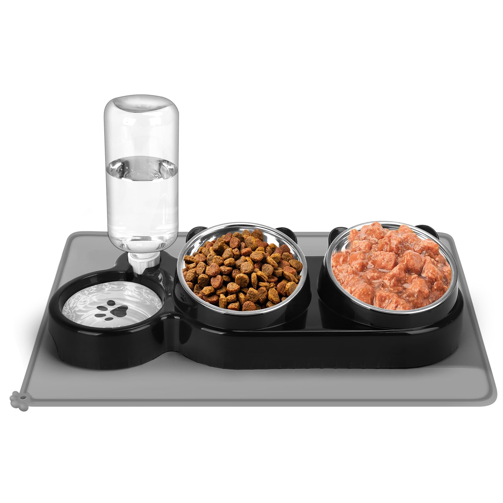 Photo 1 of YECERCAN Cat Food and Water Bowl Set with Automatic Refill