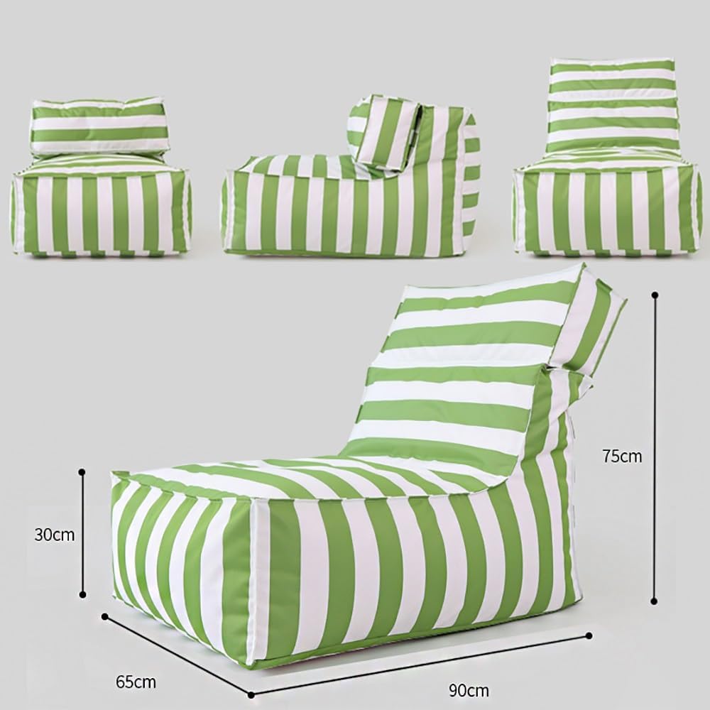 SXBCyan Sillón Puff Impermeable For Exteriores, Sin Relleno, Funda