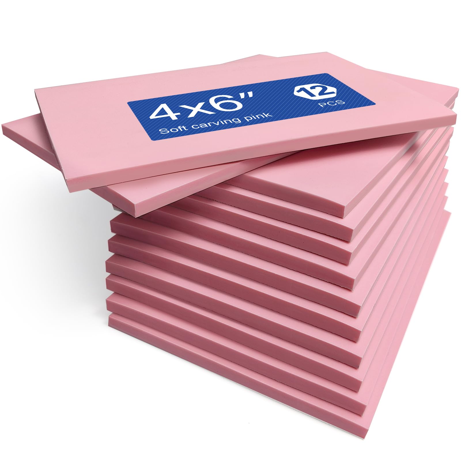 Falling in Art 12 Pack 4 x 6" Soft Linoleum Rubber Carving Blocks