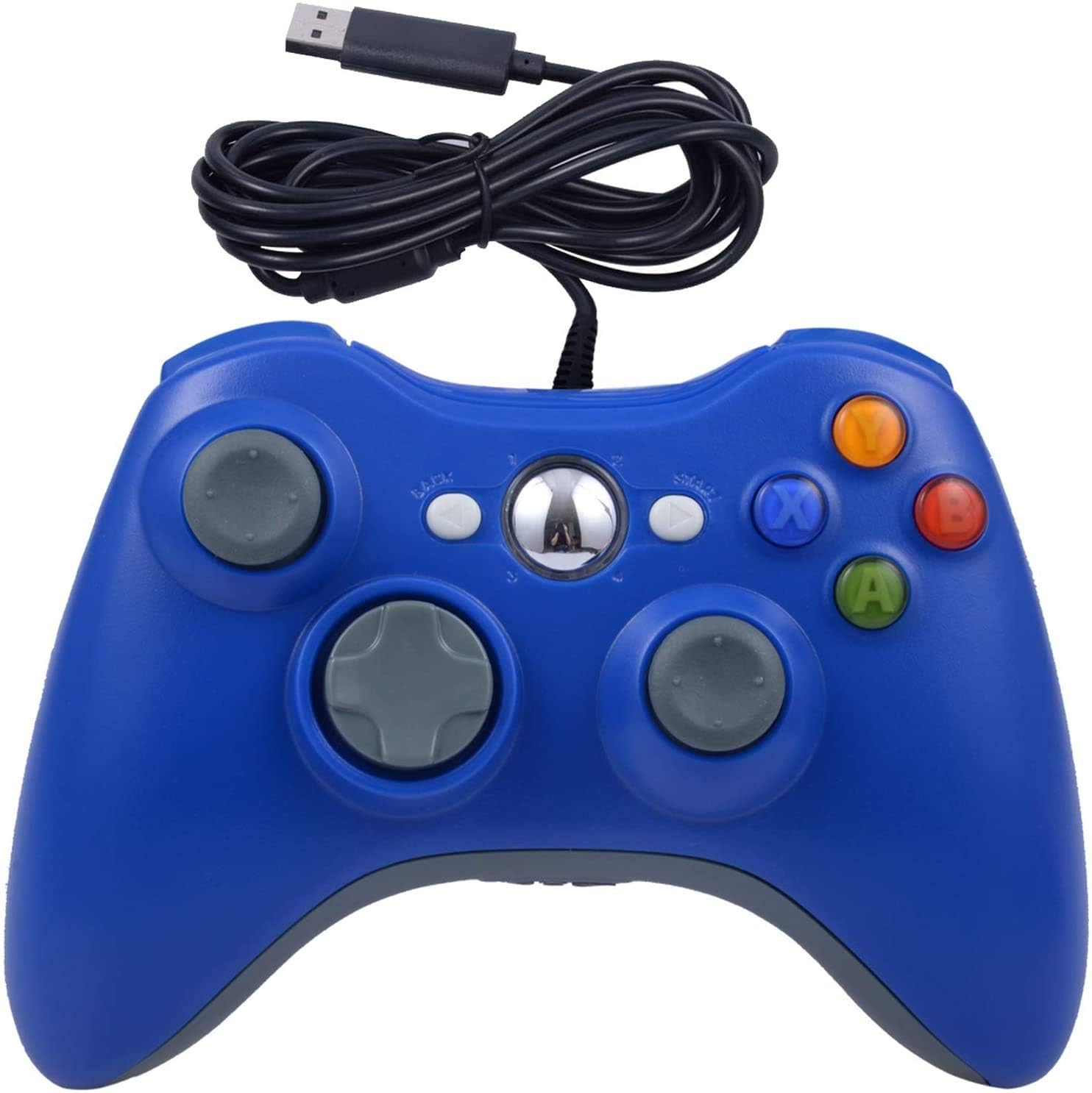 GAMENOPHOBIA PSS Wired Controller for Xbox 360 and PC, Dual Vibration, Blue, Windows 7-11-image-27