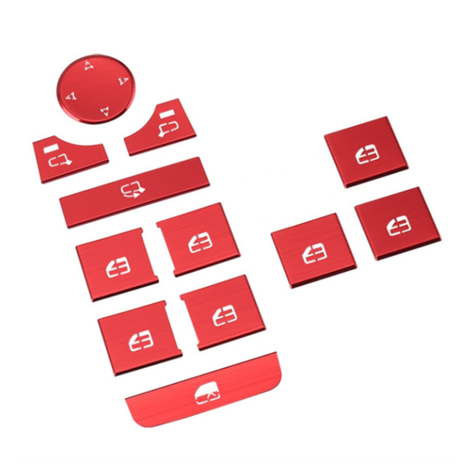 Car Trim Interior for Mazda 3 for Angkeira BP CX30 for CX-30 DM 2019-23 Car Window Glasses Lift Button Cover Trim Sequin Sticker Interior Mouldings(Red)