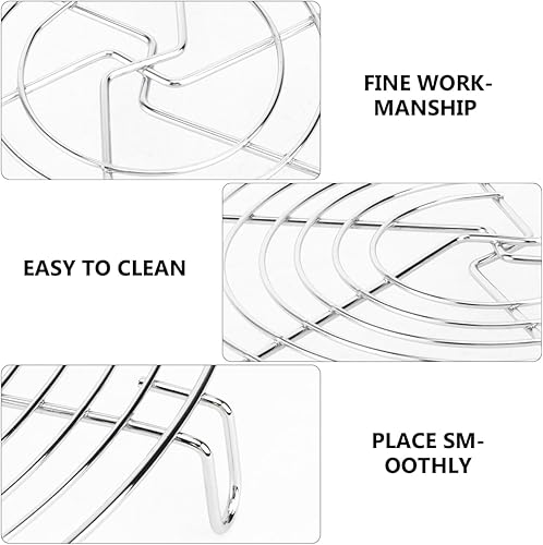 Miniatura 7 de DOITOOL Estante grande de acero inoxidable de 12 pulgadas, estante de enfriamiento redondo para hornear y cocinar, enlatar, cocinar al vapor,