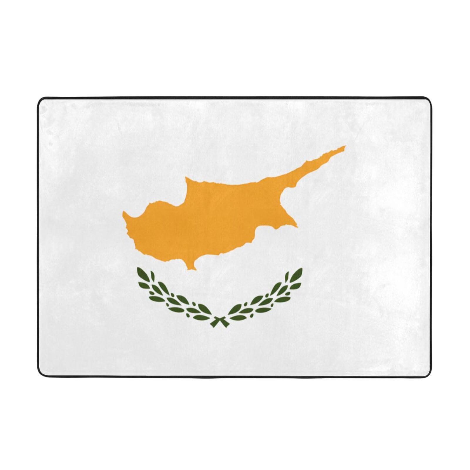 Tapis drapeau Chypre en tissu antistatique pour décorer votre chambre
