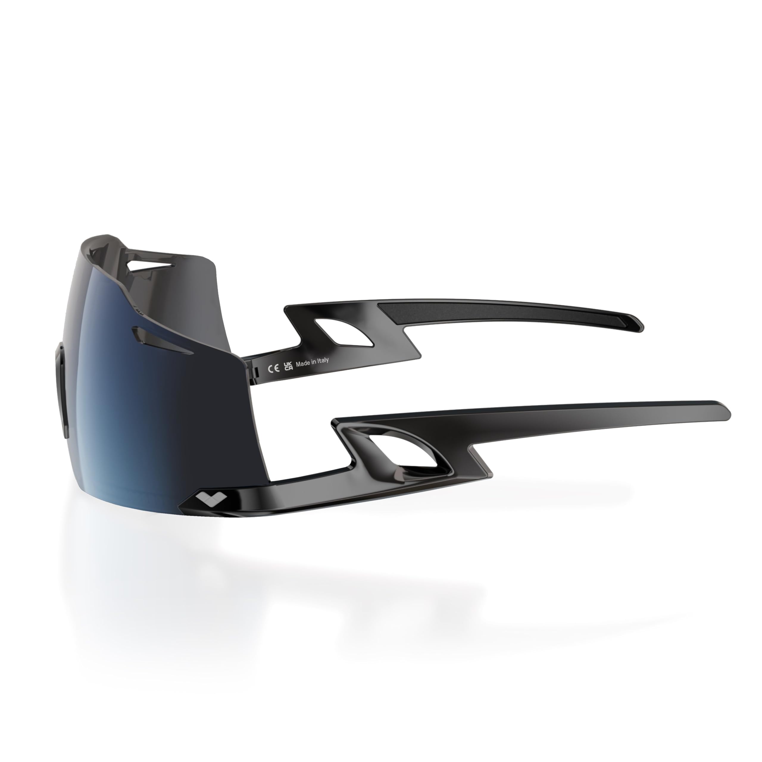 ARENA FULMINE Gafas de sol deportivas, flexible y ligera, protección UV resistente a los impactos, tratamiento antirreflejante hidrofóbico y antiestático, categoría óptica 3, plaqueta nasal ajustable