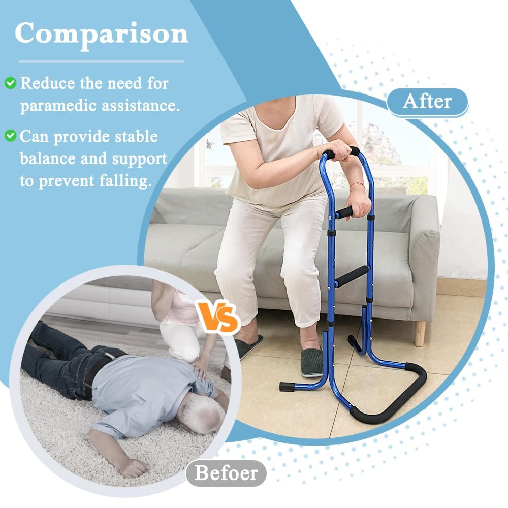 Soporte de asistencia para ancianos, dispositivos de elevación de sillas para personas mayores, soportes de pie, rieles de cama, elevador de asiento para adultos, ayuda para caminar, ayuda portátil