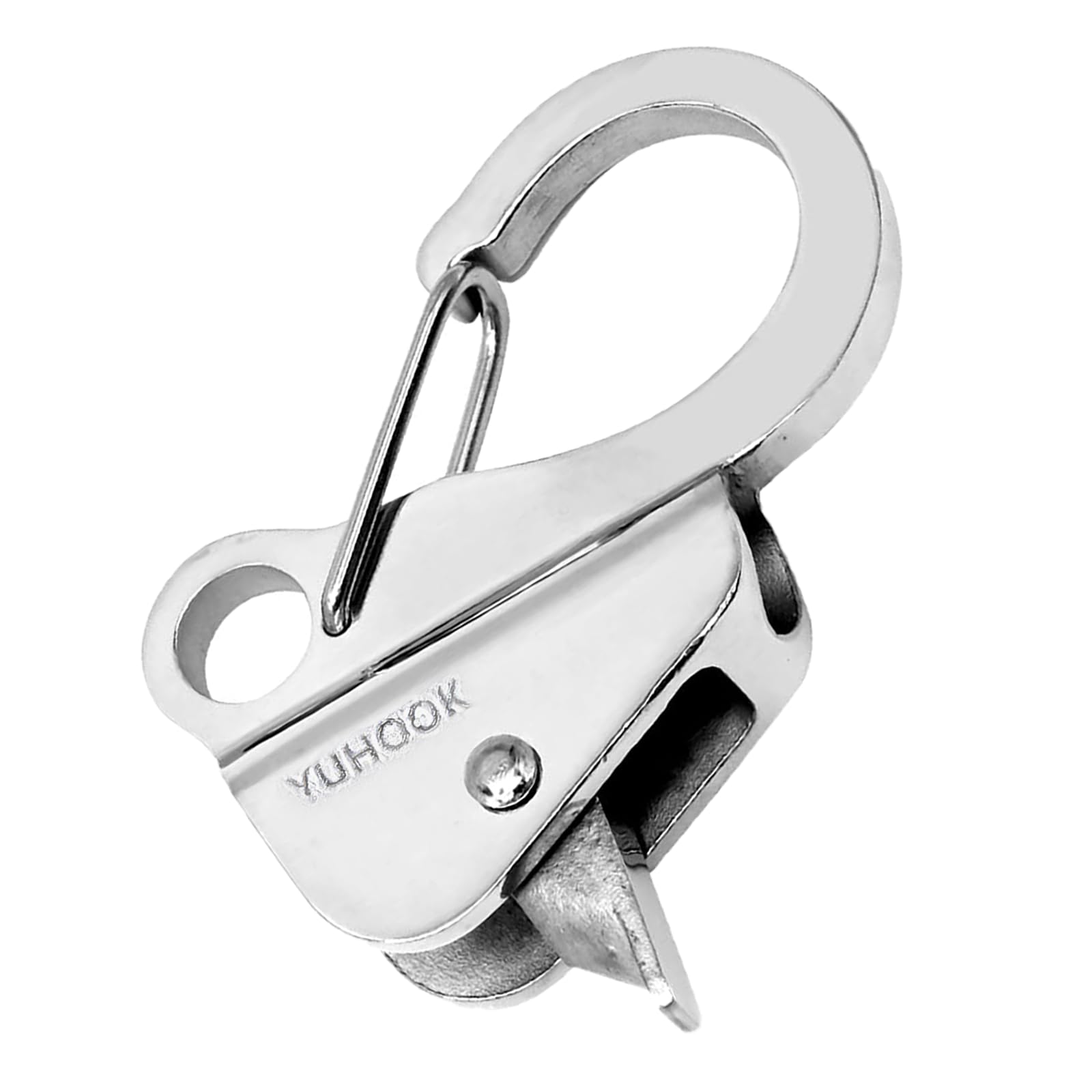 asdmm Boat Anchor Hook Knotless System, Stainless Steel Cam Cleat Rope Lock with Quick Release, Adjustable for Kayak Pontoon RV Jon Boat Camping,