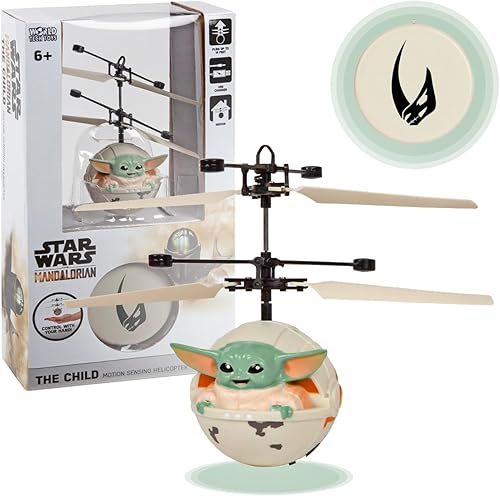 Miniatura 1 de Star Wars Baby Yoda - Juguete volador - Construcción de metal duradero, controles fáciles y cargador USB (Star Wars Baby Yoda)