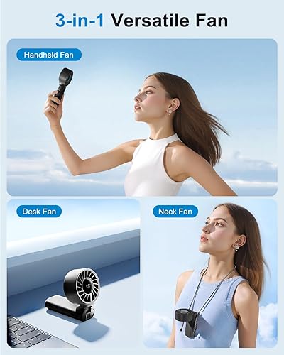 Miniatura 2 de SOTHING Ventilador turbo portátil 3 en 1, 15000 RPM, refrigeración de 19 horas, velocidad 1-100, pantalla digital, diseño plegable de 120, mini