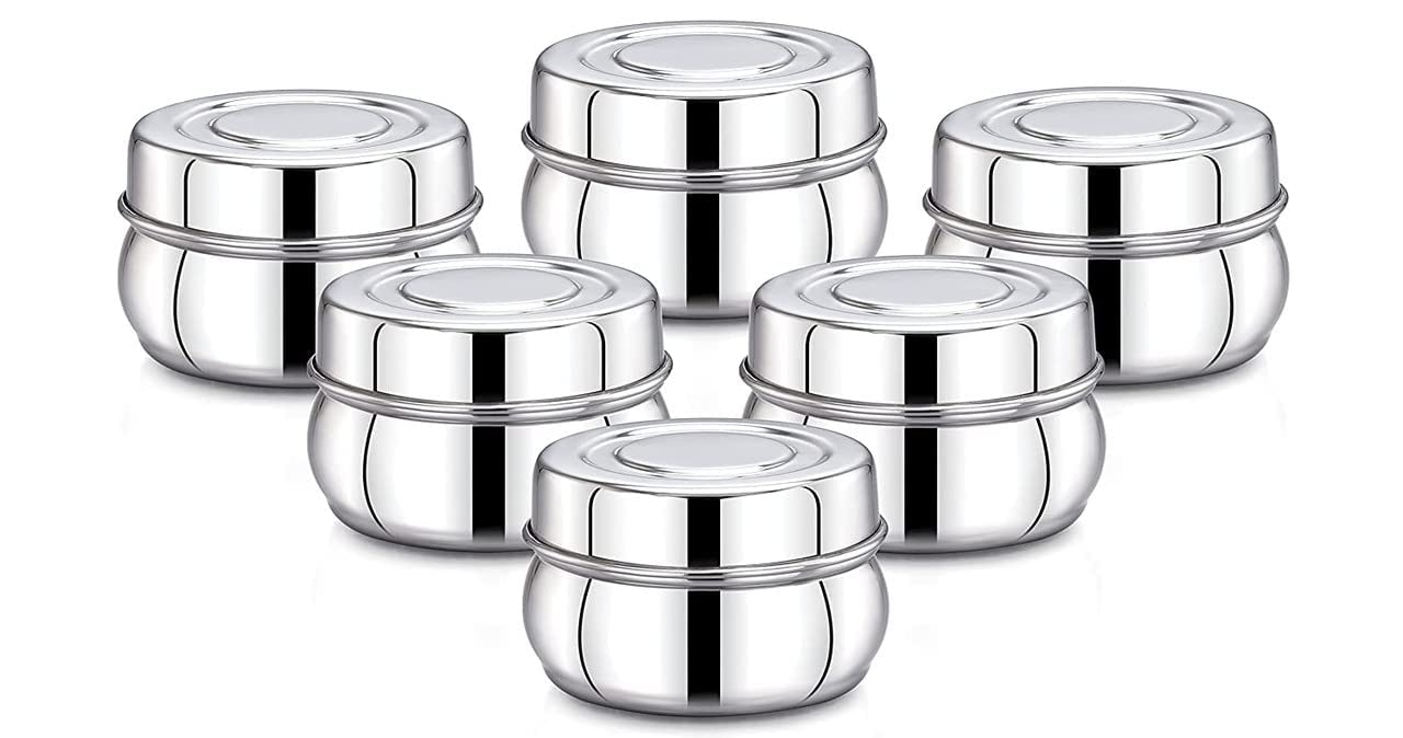 Expresso Stainless Steel Small/Mini Box Dabba/Container/Storage Box, Set of 6 (75 ml) (B09P6GTQQP) Amazon Price History, Amazon Price Tracker