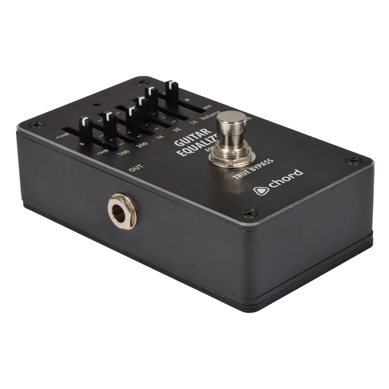 Pedale Equalizzatore Chitarra Chord EQ-50 5 Bande con Volume e True Bypass, Equalizzatore Grafico Compatto 9V