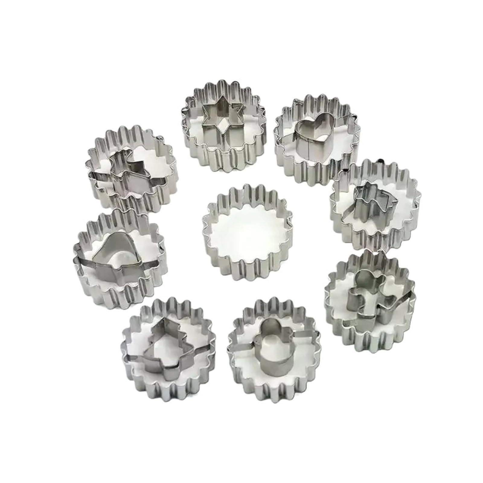 9 Uds cortadores de galletas de acero inoxidable flor forma de corazón molde for dulces moldes for galletas moldes decorativos for pasteles herramientas for hornear