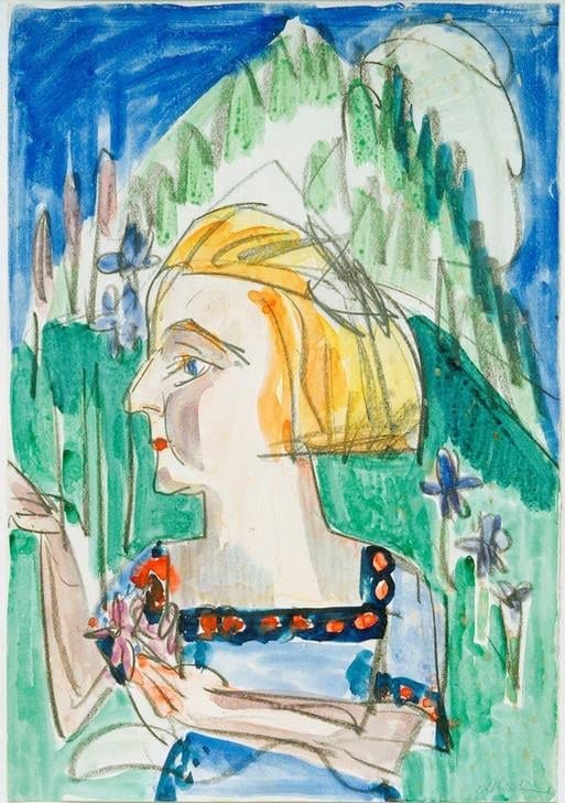Impression sur toile tableau Mariele de Ernst Ludwig Kirchner image 60x90cm