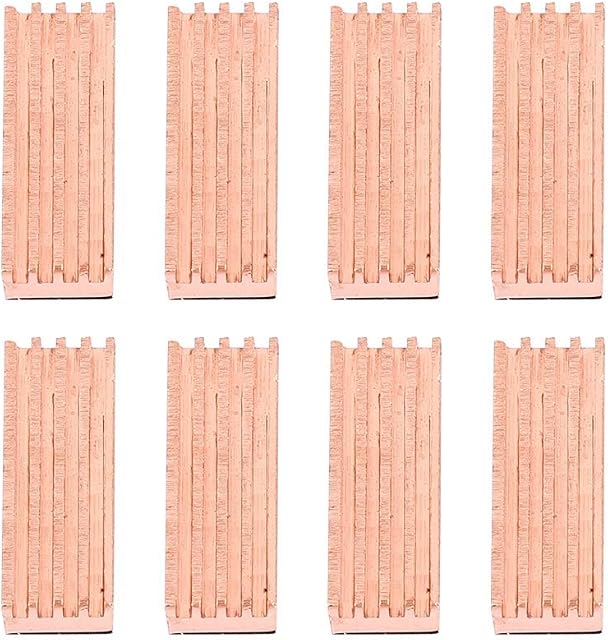 Copper RAM Heat Sink, 8Pcs Pure Copper Heat Sink Cooling Fin Heatsink Radiator for RAM CPU GPU PC Laptop
