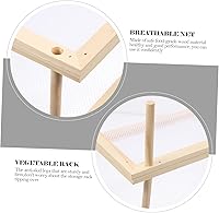 Vista 7 de STOBAZA Estante para verduras de espagueti, estante de secado de fideos, soporte de secado de pasta de madera, estante de secado para pasta doméstica