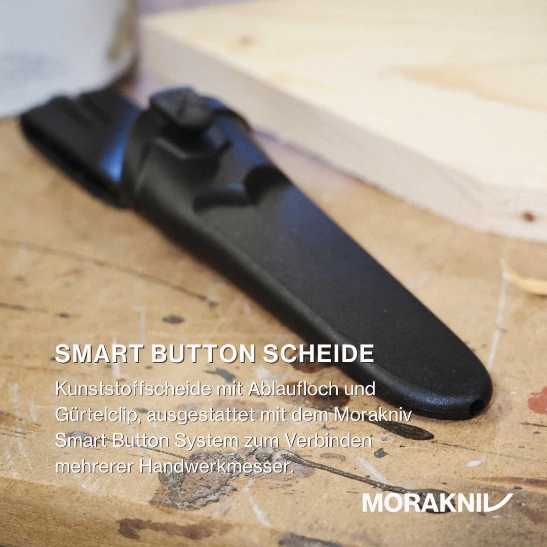 Morakniv Messer mit Scheide für Handwerker - 2-Pack Rot - Basic 511 C - Mora Messer Feststehende Klinge aus Kohlenstoffstahl - 2,0 mm - Hergestellt in Schweden - Outdoormesser feststehend