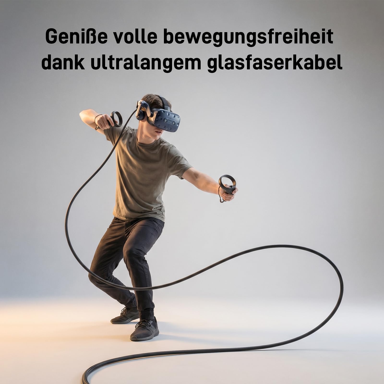 FIBBR Link Kabel 5M, 5Gbps USB C Hochwertiges Glasfaserkabel Kompatibel für Oculus/Meta Quest 3/Quest 2/Pro/Pico4, VR Headset Gaming, PC Spielen