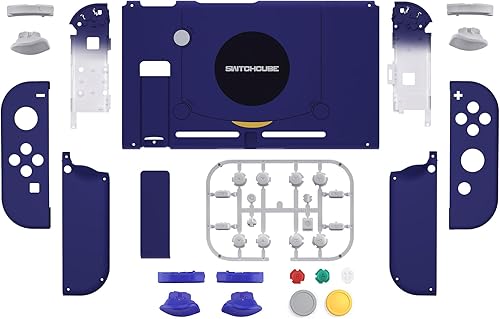 Miniatura 2 de eXtremeRate Botones de carcasa de repuesto para Nintendo Switch, placa trasera para consola de interruptores, carcasa con botones de juego completo