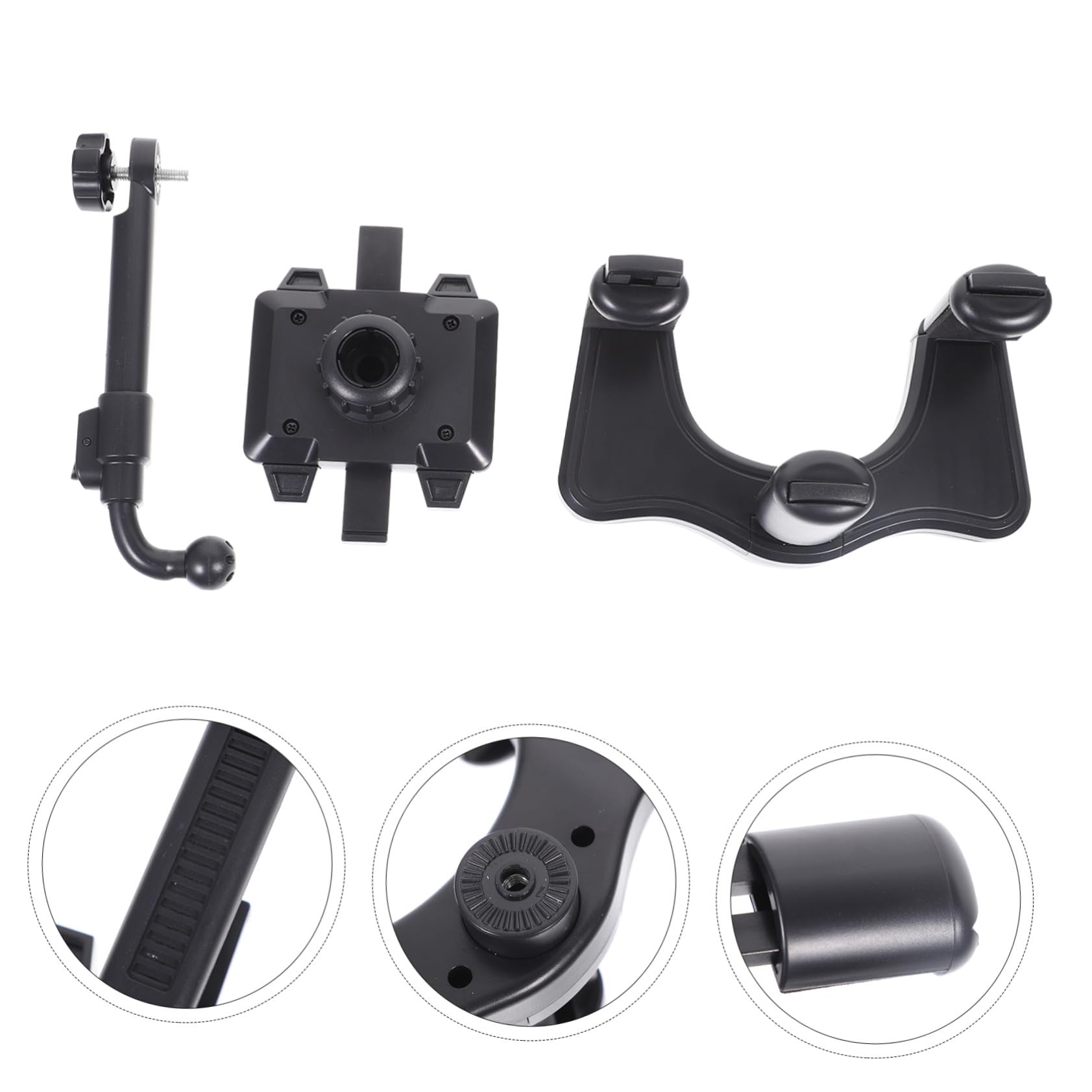3 Piezas Soporte Móvil para Coche con Clip Giratorio Montaje Estable Espejo Retrovisor Compatible Mayoría de Teléfonos y Vehículos Fácil de Instalar y Usar Mano