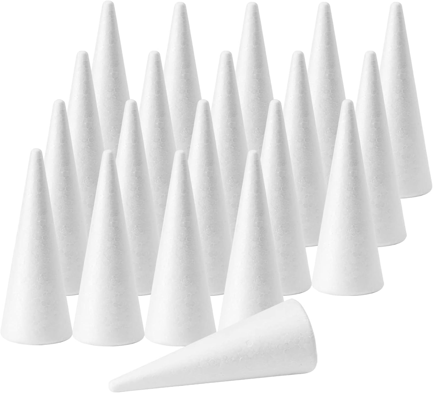 20PCS Craft Foam Cones, Polystyrene Cone Shaped Foam, Foam Tree Cones