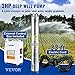 VEVOR Deep Well Submersible Pump, 3HP 230V/60Hz, 37GPM 640 ft Head, with 33 ft Cord & External Control Box, 4 inch Stainless Steel Water Pumps for Industrial, Irrigation and Home Use, IP68 Waterproof