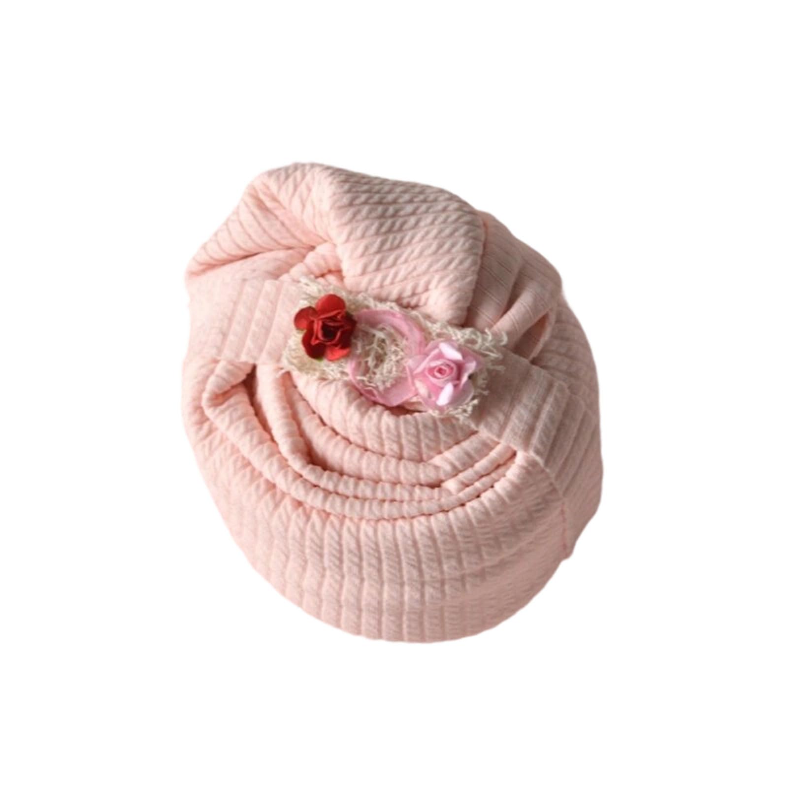 Kaeltsyn Photo Props Swaddles Towel Wrap Blanket with Matching Headdress and Pillow Gentle Fabric for Newborns Photography Headpiece Pillow