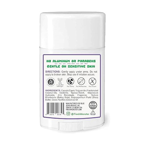 Miniatura 2 de Fresh Monster Desodorante natural para niños y adolescentes sin aluminio sin parabenos desodorante hipoalergénico aroma a gomita 176 onzas