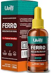 Ferro Bisglicinato Líquido 30 ml Gotas Sublingual - Uvits