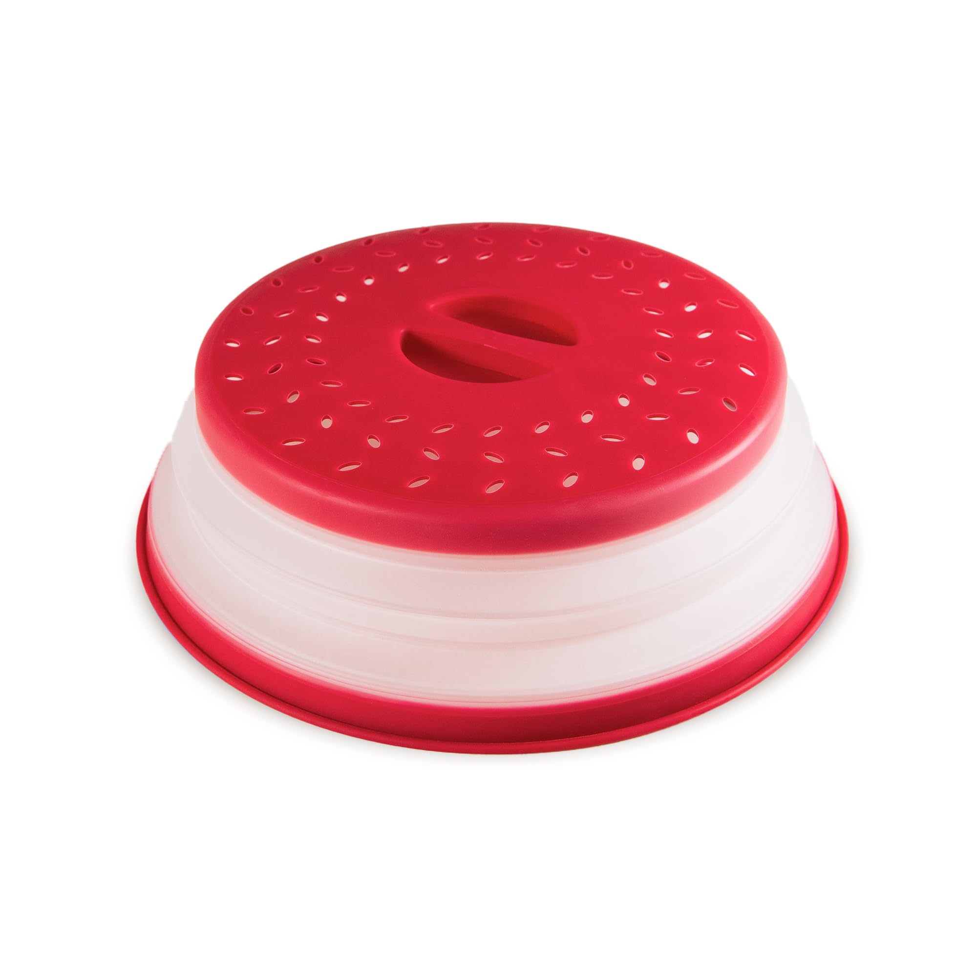 Libbi Lou Microwave Cover for Food Collapsible Microwave Splatter Cover with Steam Vents Microwave Colander BPA Free - One Colour Sent at Random