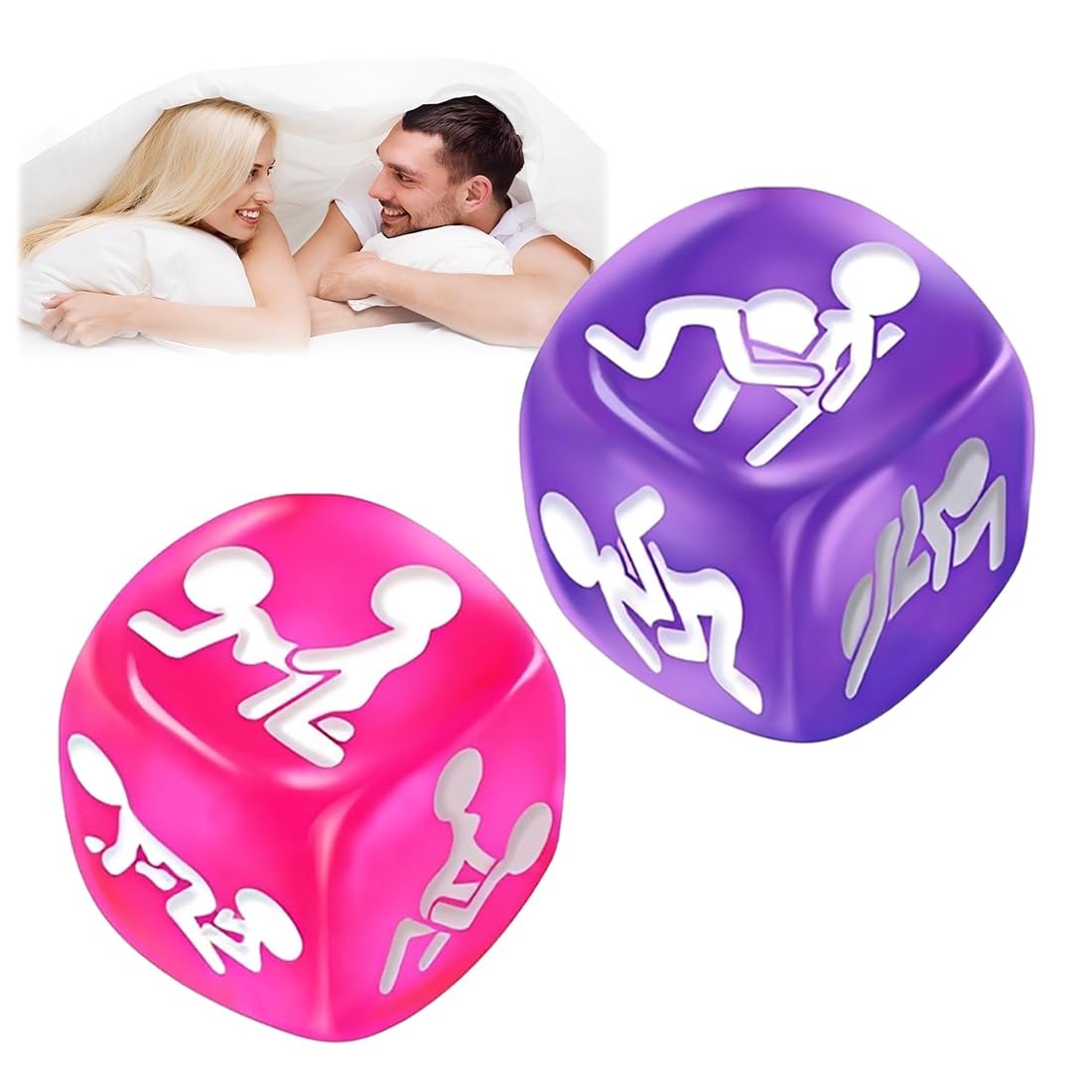 GXGM 2 Pieces Accessoire sexuelle pour adulte, Jeu sexuel adulte couple, Cubes erotiques...