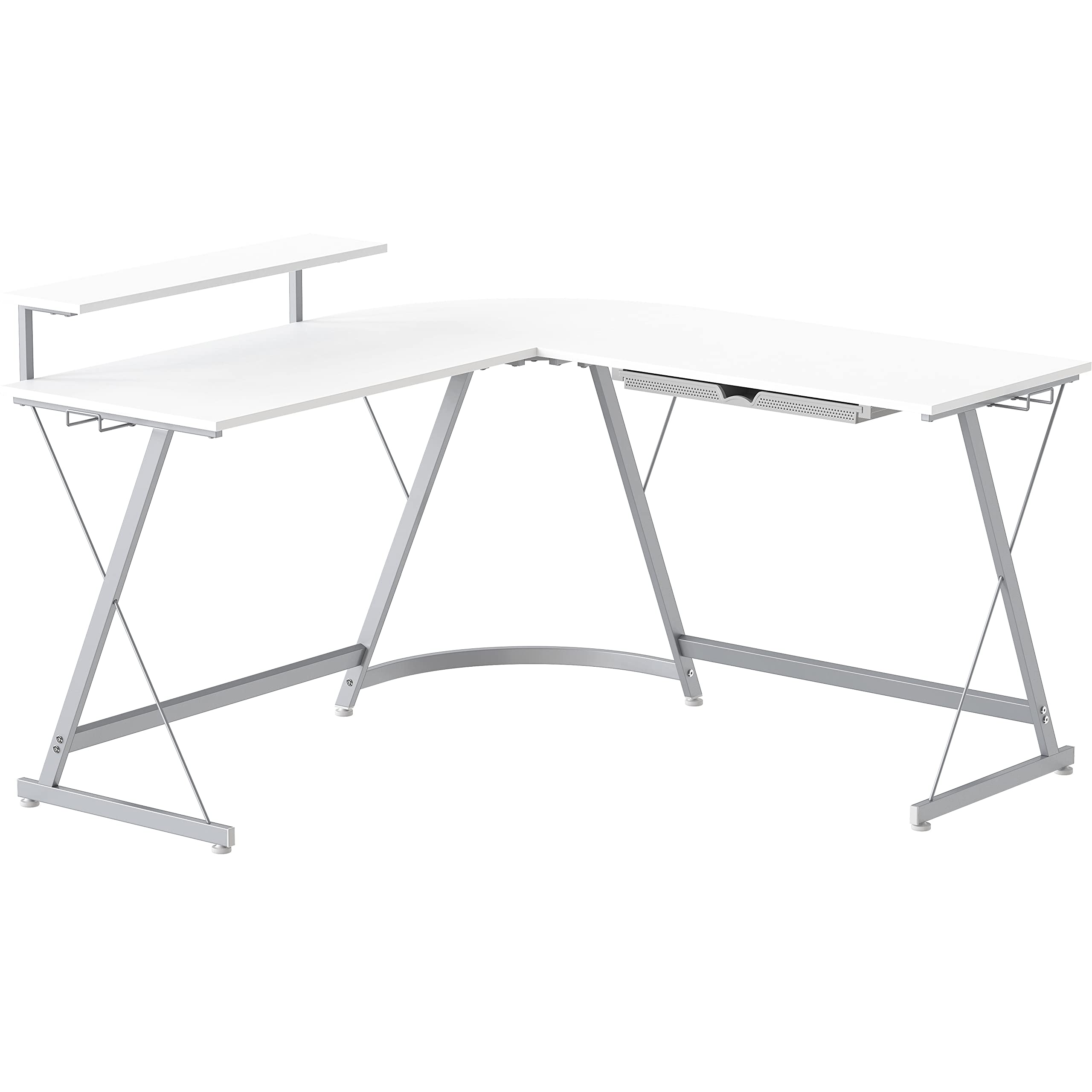 SHW Vista LShape Desk with M...B09156SFG2