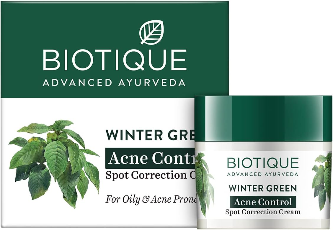 Biotique Bio Winter Green Spot Correcting Anti Acne Cream, 15 g