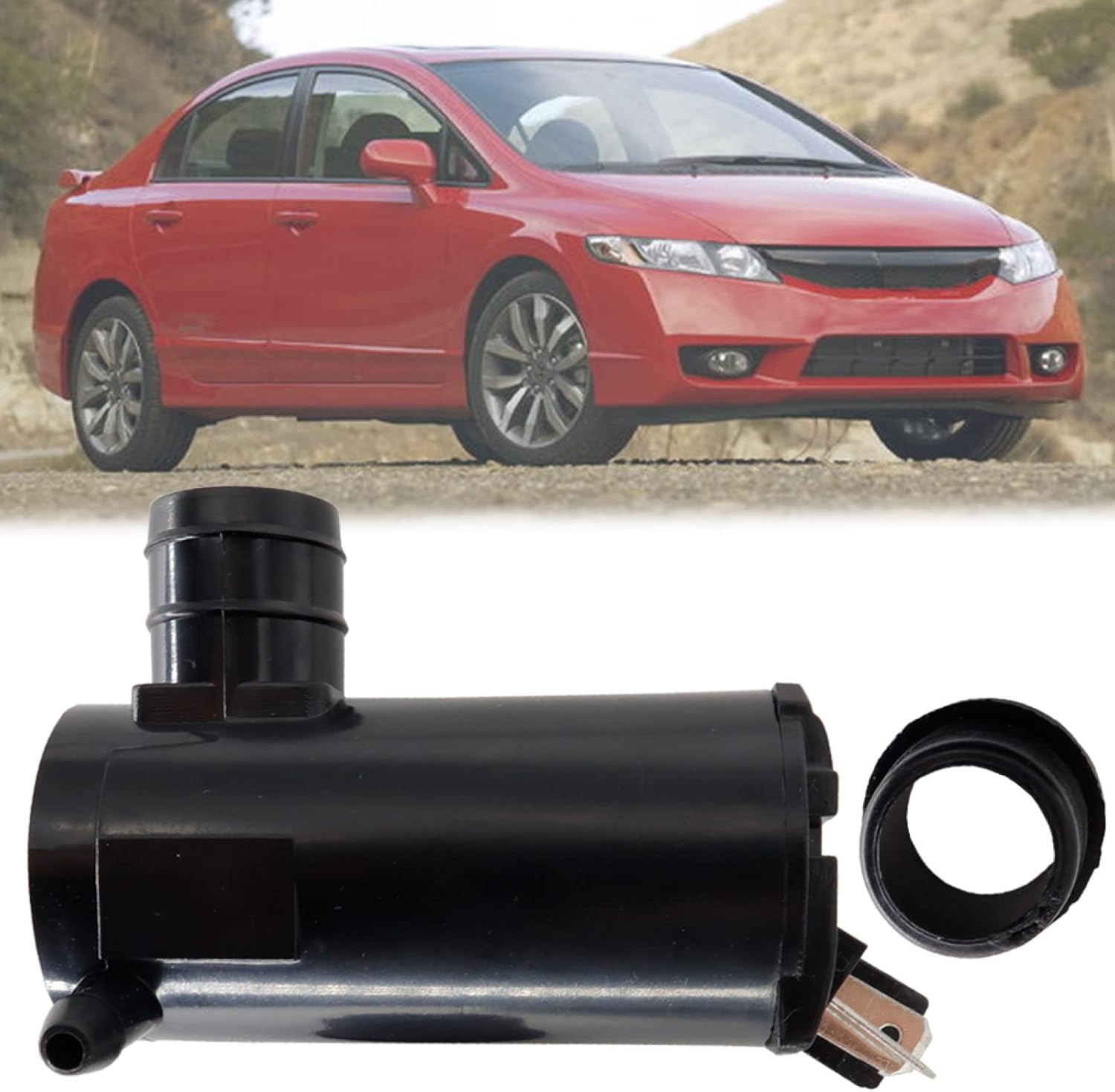 Windshield Washer Pump for Honda Accord Civic Odyssey Pilot, Car Windscreen Windshield Water Washer Fluid Pump 38512-SDA-A01