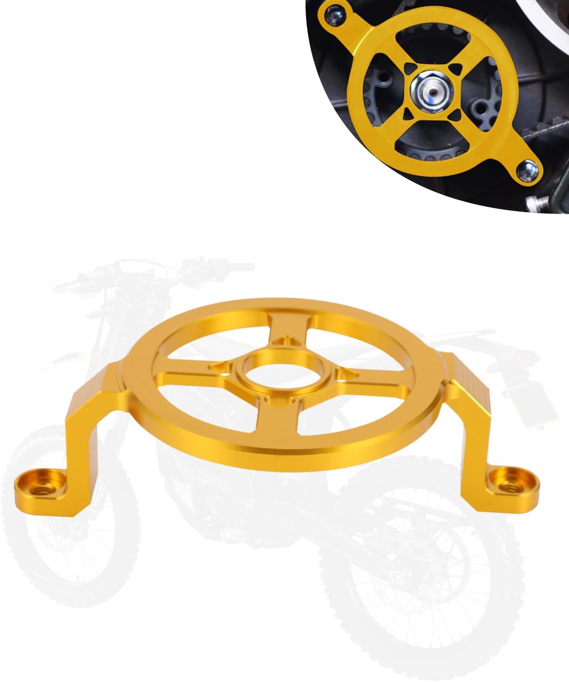 Engine Cover for Surron Ultra Bee,CNC Case Saver Motorcycle Guard Protector for Dirt Bike Sur Ron Utra Bee - Gold