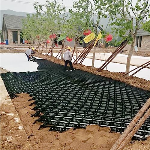 Rejilla estabilizadora de grava, rejilla de suelo resistente de 5 cm de profundidad para entrada y camino de paisaje, sistema de soporte de grava duradero y ecológico