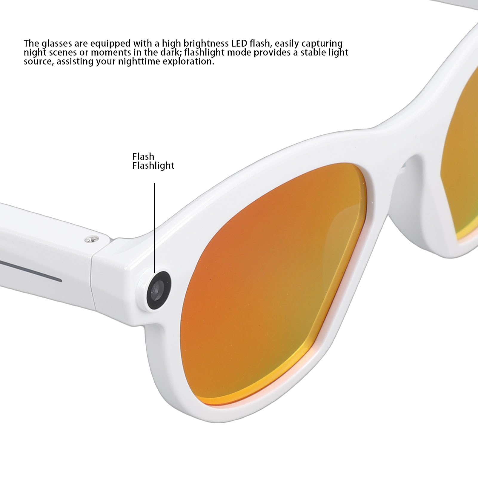 Fockety Gafas Inteligentes con IA, Gafas de grabación con cámara de 8 MP y 1080p, grabación de Audio y vídeo en Tiempo Real, traducción, Unisex, Bloqueo de luz Azul para Viajes