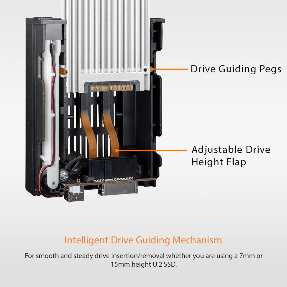 ICY DOCK U.2 NVMe PCIe 3.0/4.0 SSD Tray-Less Docking Enclosure for External 3.5" Drive Bay | flexiDOCK MB021VP-B (Tri-Mode Incompatible)