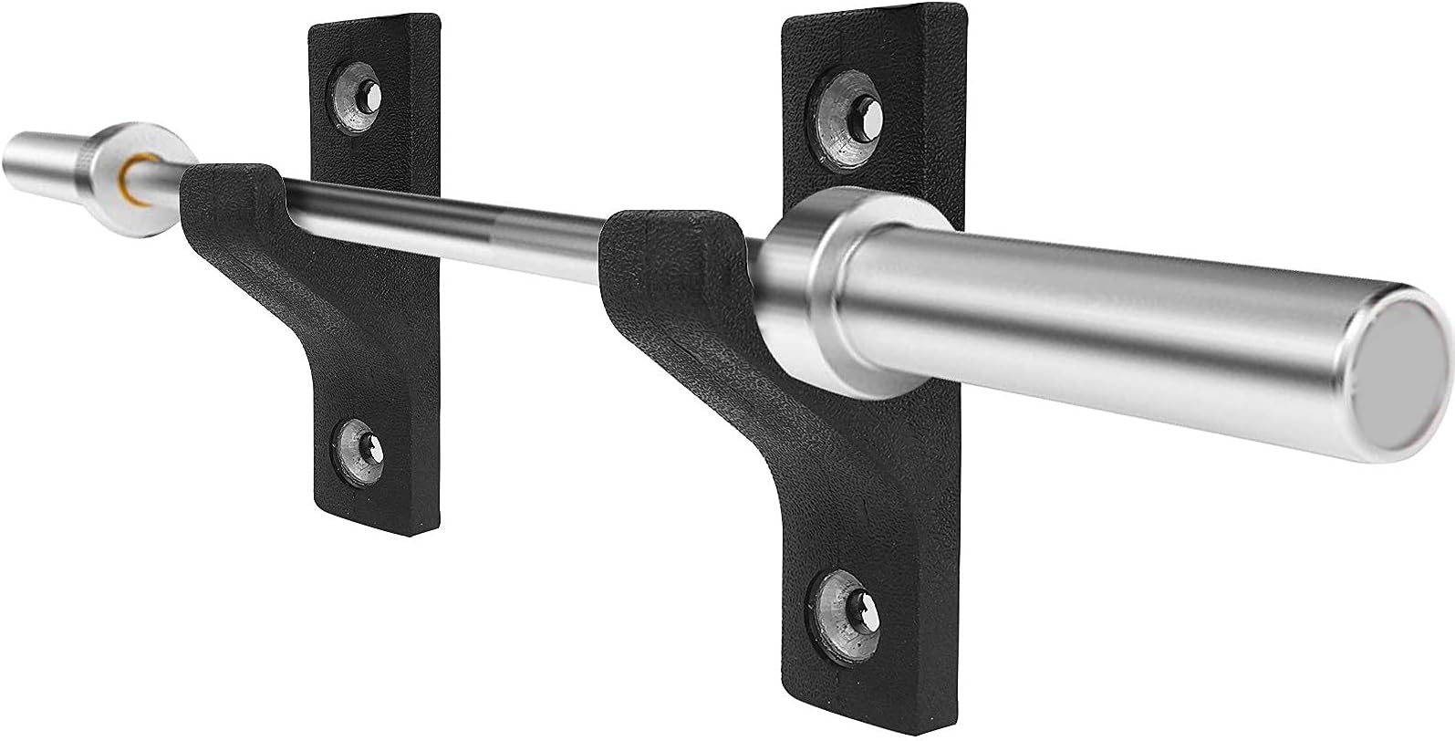 Luwint Wall Mounted Horizontal Barbell Holder, 1 Bar/2 Bars Storage Rack