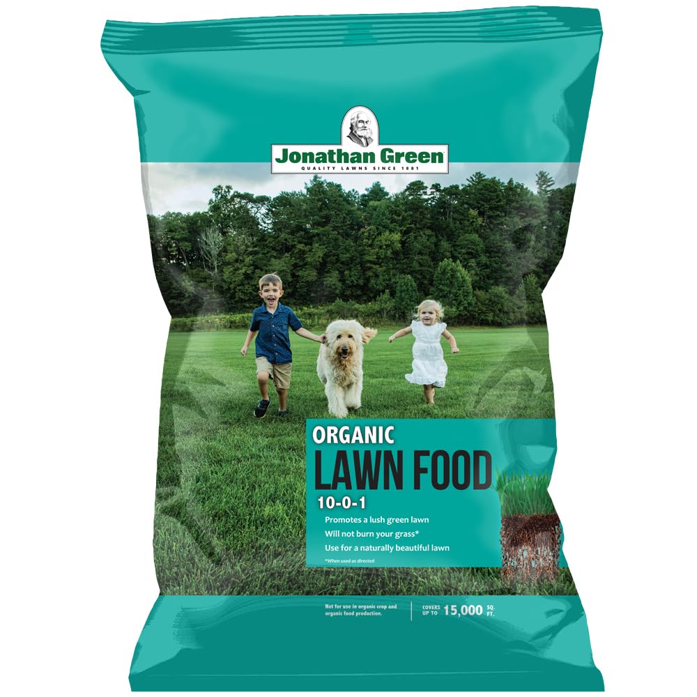 jonathan green (10251) organic lawn food - 10-0-1 grass fertilizer (15,000 sq. ft.)