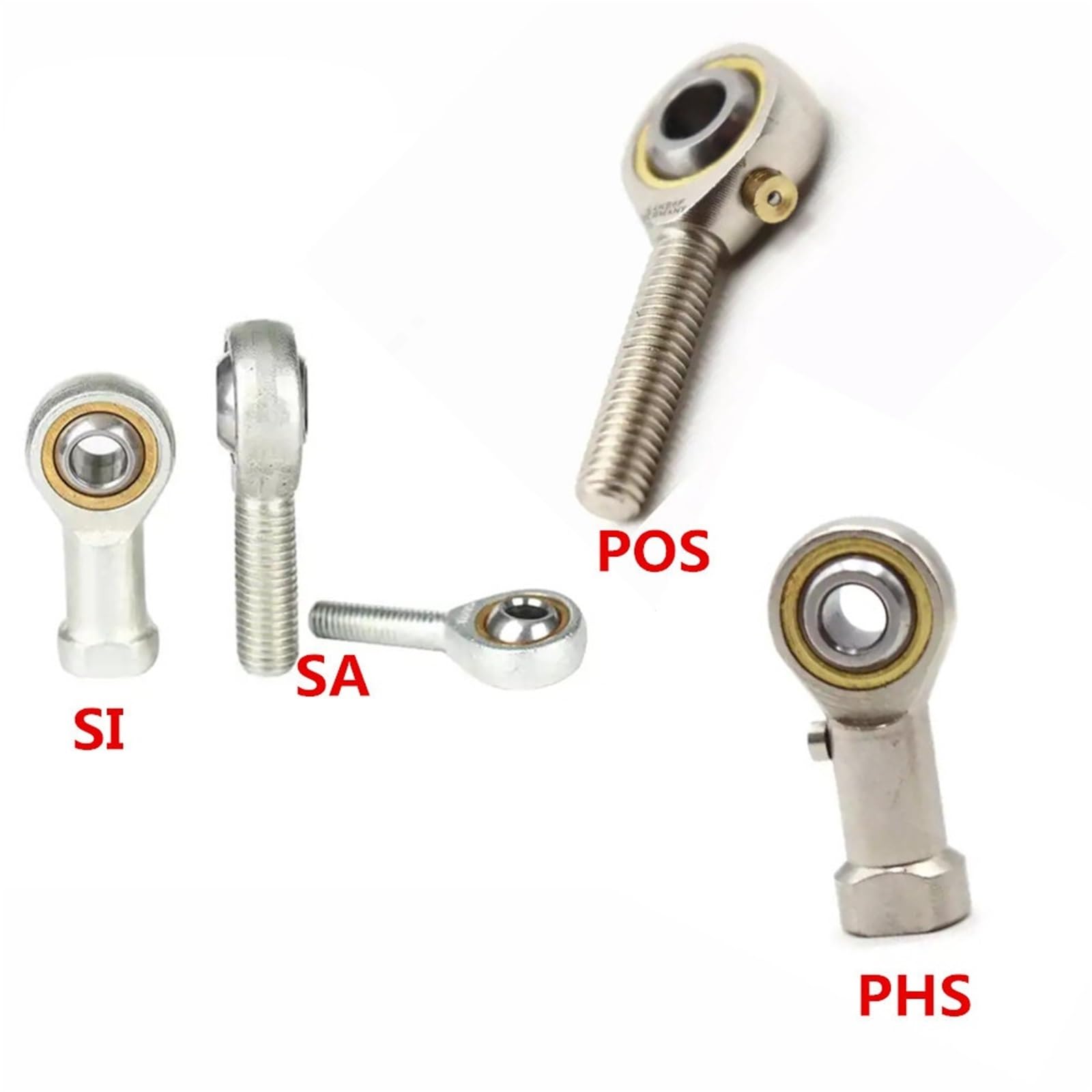 Lyofeon 1pc PHSA SI T/K Inner Hole 5mm to 14mm SA T/K POSA Right Hand Ball Joint Metric Threaded Rod End Bearing for Rod Linear Shaft(PHS,5mm)