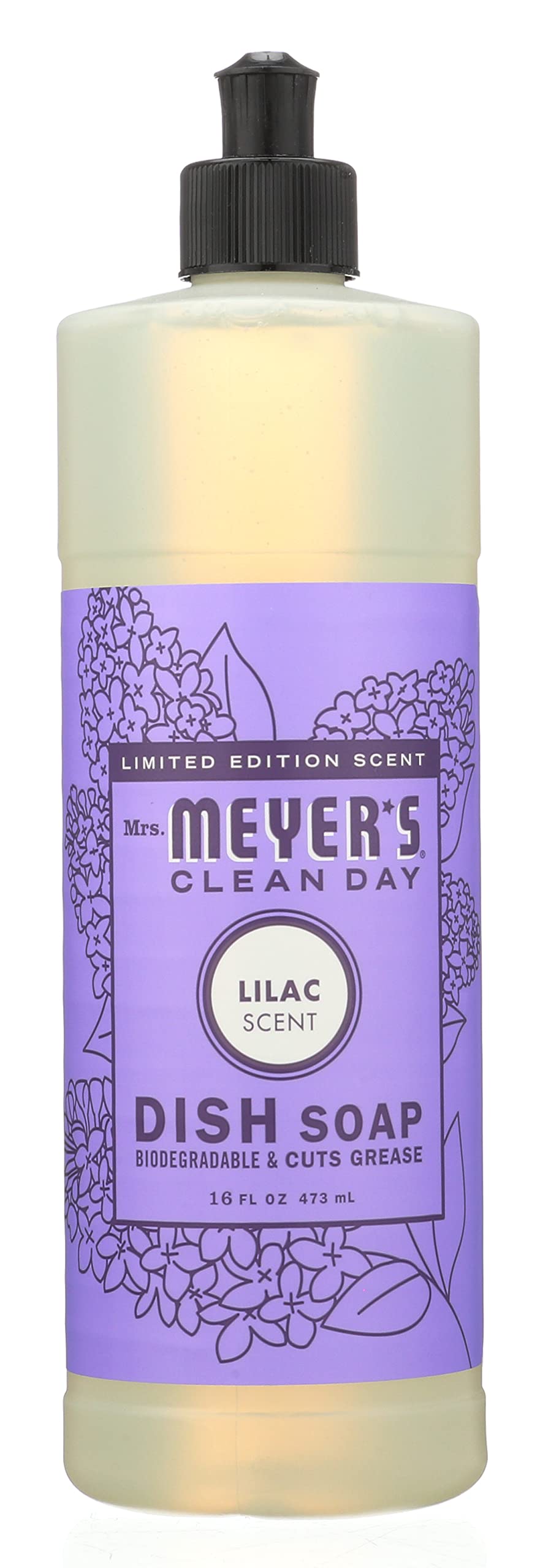 Mrs. MEYER'SClean Day Lilac Dish Soap, 16 fl oz (Pack of 6)