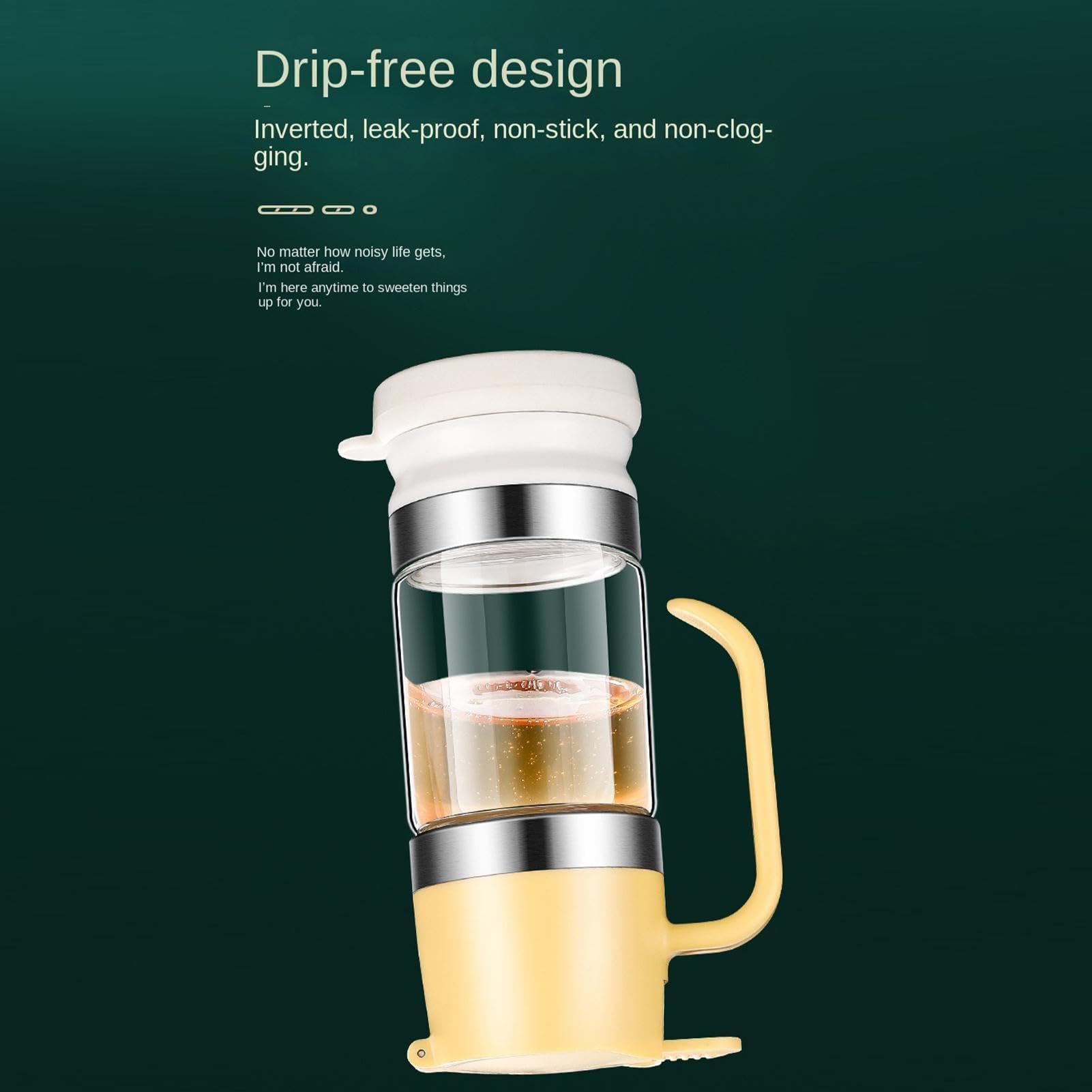 Distributeur de miel, 300 ml, en verre hermétique, anti-goutte, distributeur de sirop amovible pour huile, café, thé, lait, sauce, maison, cuisine, garde-manger, camping, pique-nique