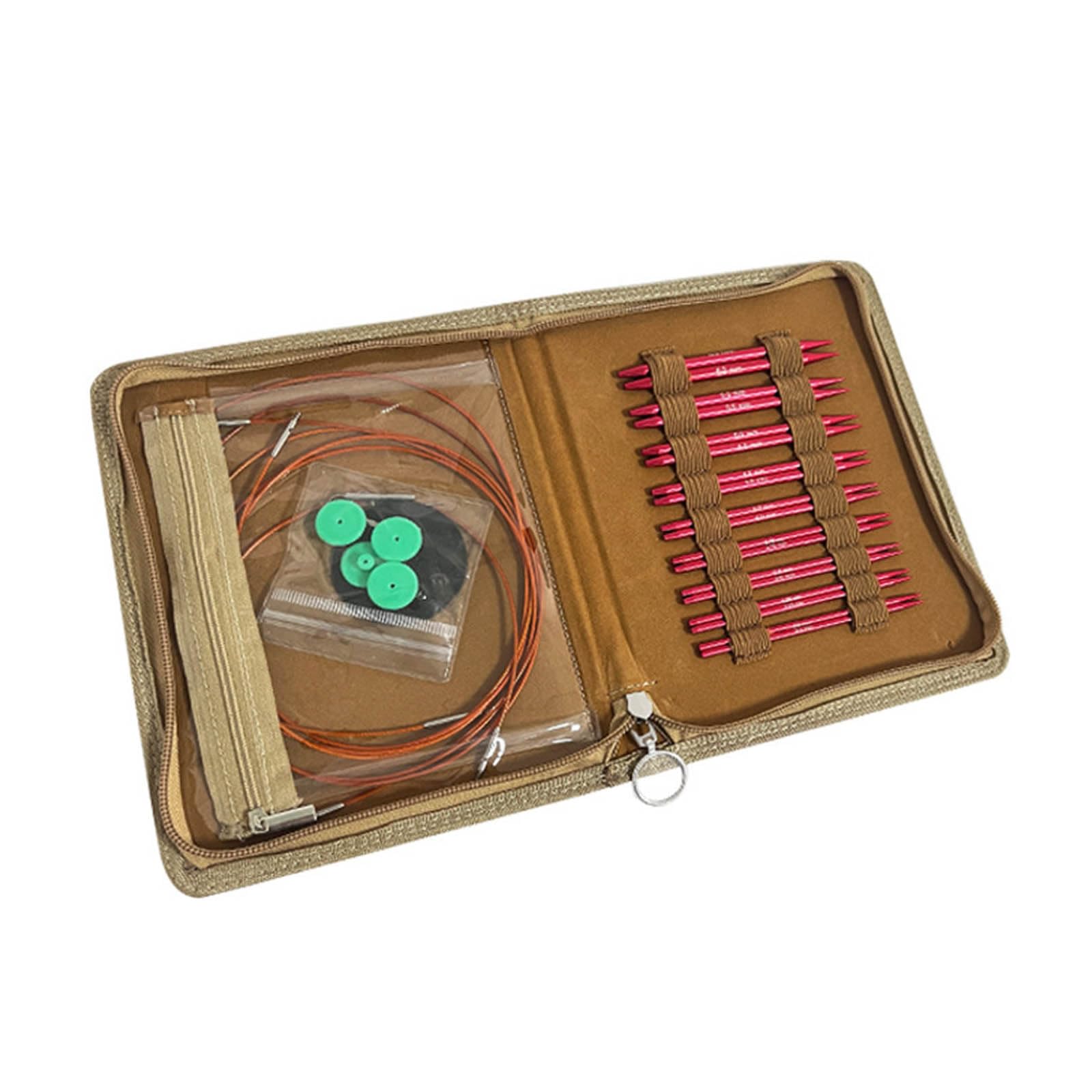 9 Paar austauschbare Rundstricknadeln, 3, 0 mm–6, 0 mm, Aluminium Stricknadel Set für Pullover, Socken