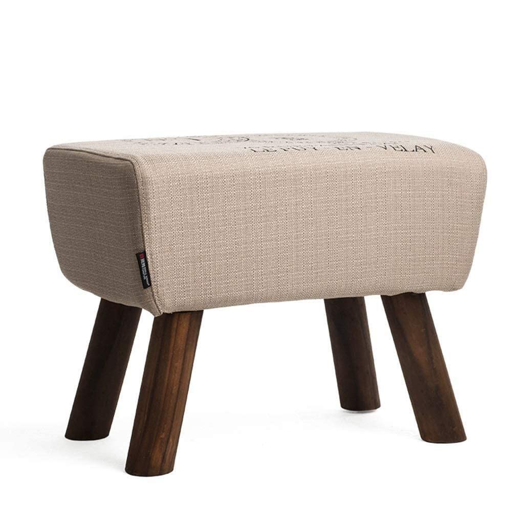 Banc siège en bois massif de lin moderne, tabouret de salon haute finition