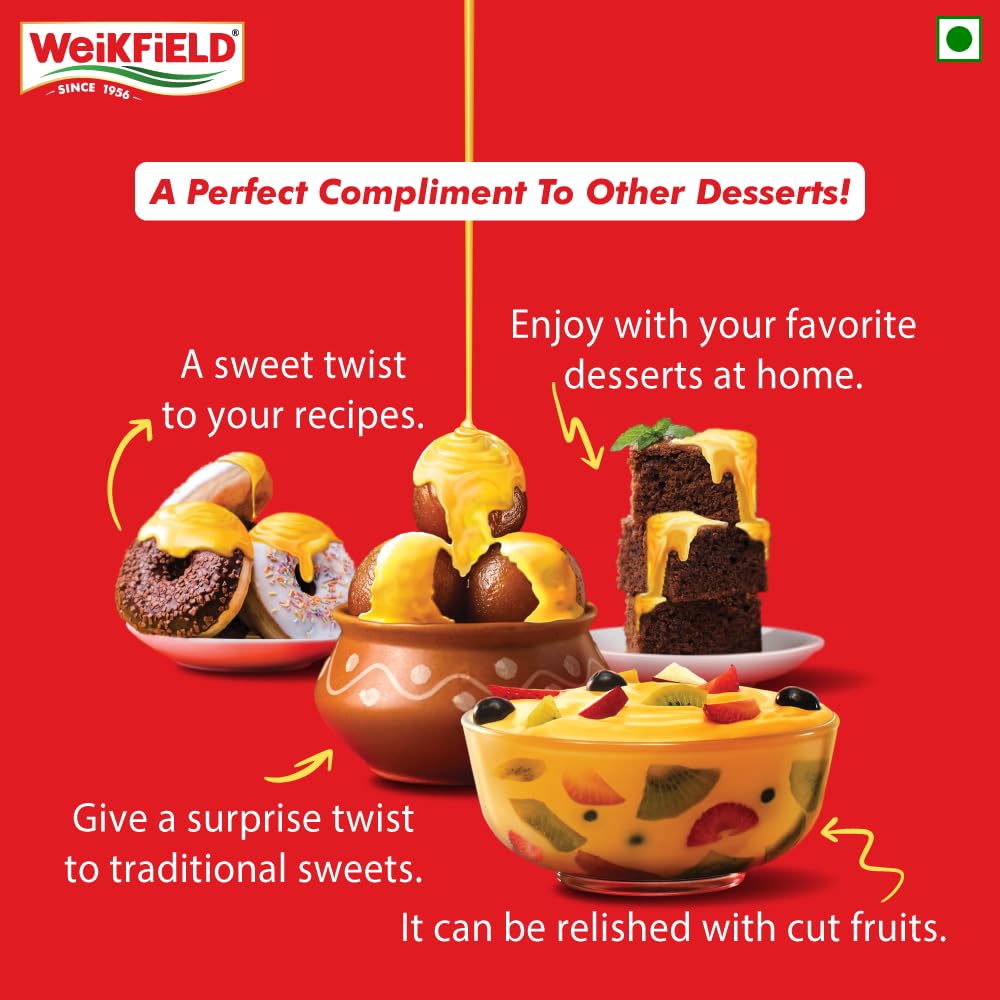 Weikfield Ready to Eat Custard 200 ml Tetra Pack | Vanilla Flavor | Contains The Goodness of 84% Cow Milk | Smooth, Creamy & Delicious Custard | Can be Consumed Hot or Cold | 100% Vegetarian 3