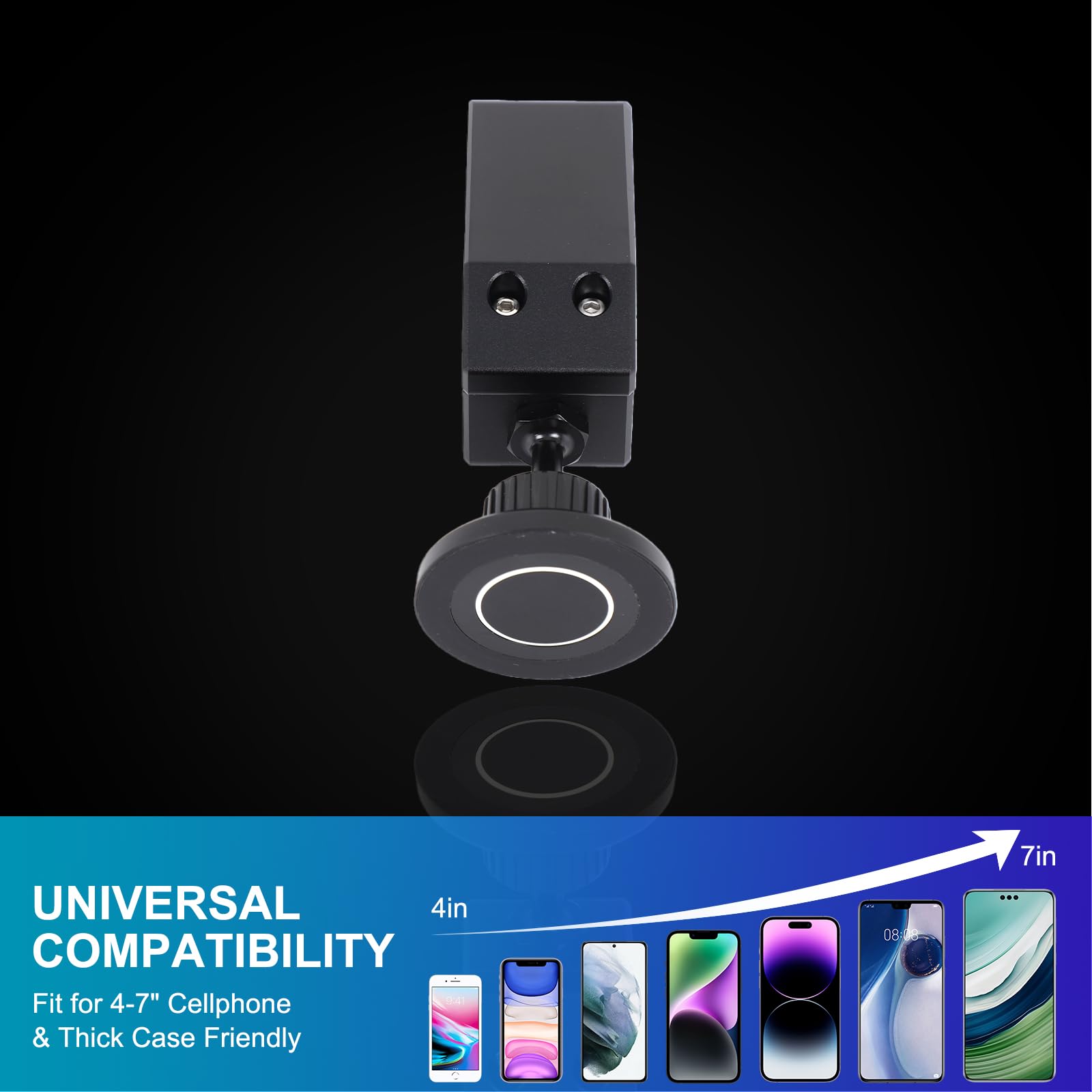 PIUGILH Supporto magnetico per cellulare per auto adatto per Land Rover Defender 2020-2023, adatto per smartphone da 4 a 7 pollici, per accessori Defender